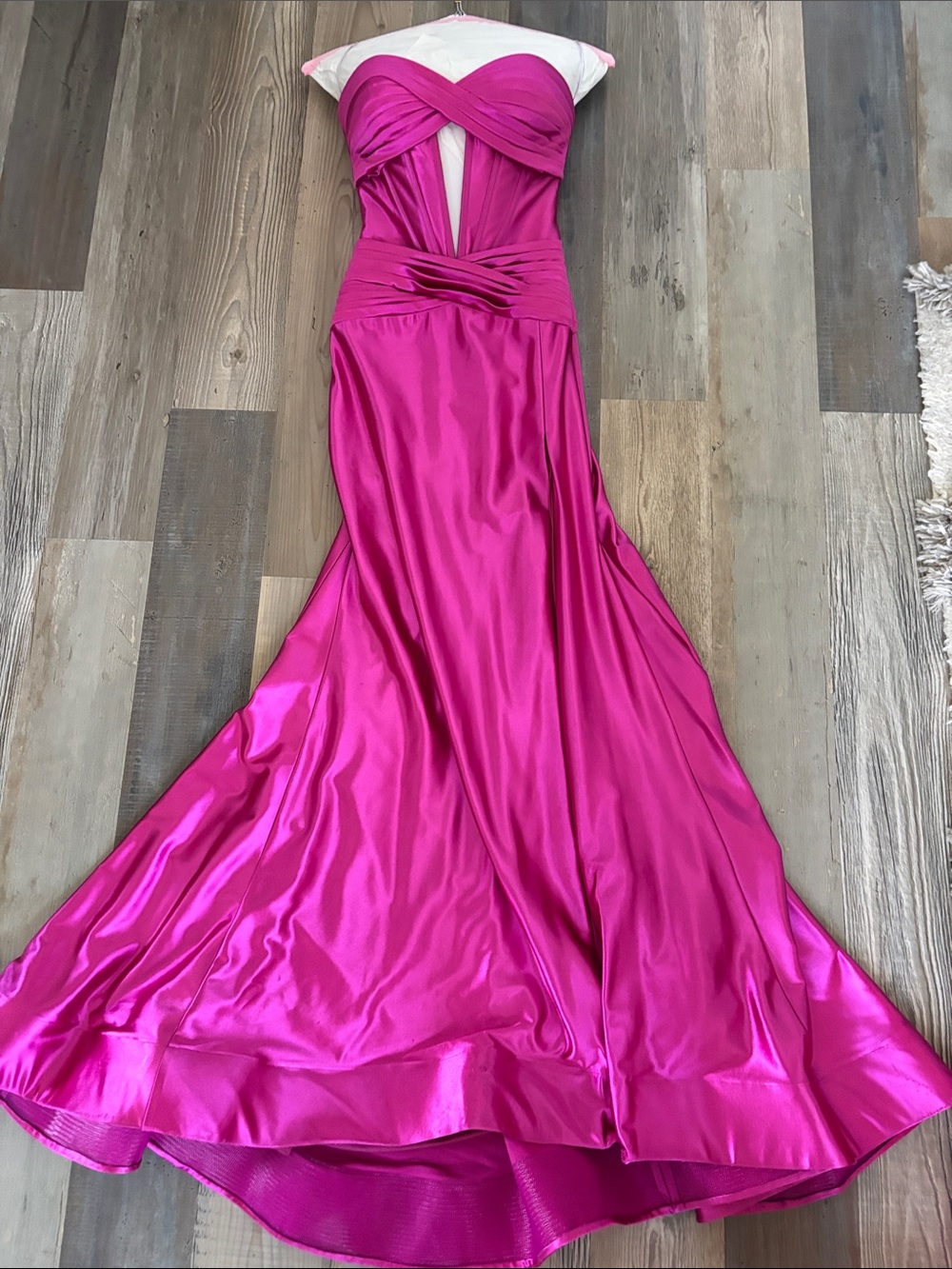 Sherri Hill Strapless Fuchsia Evening Gown - Elegant Formal Dress